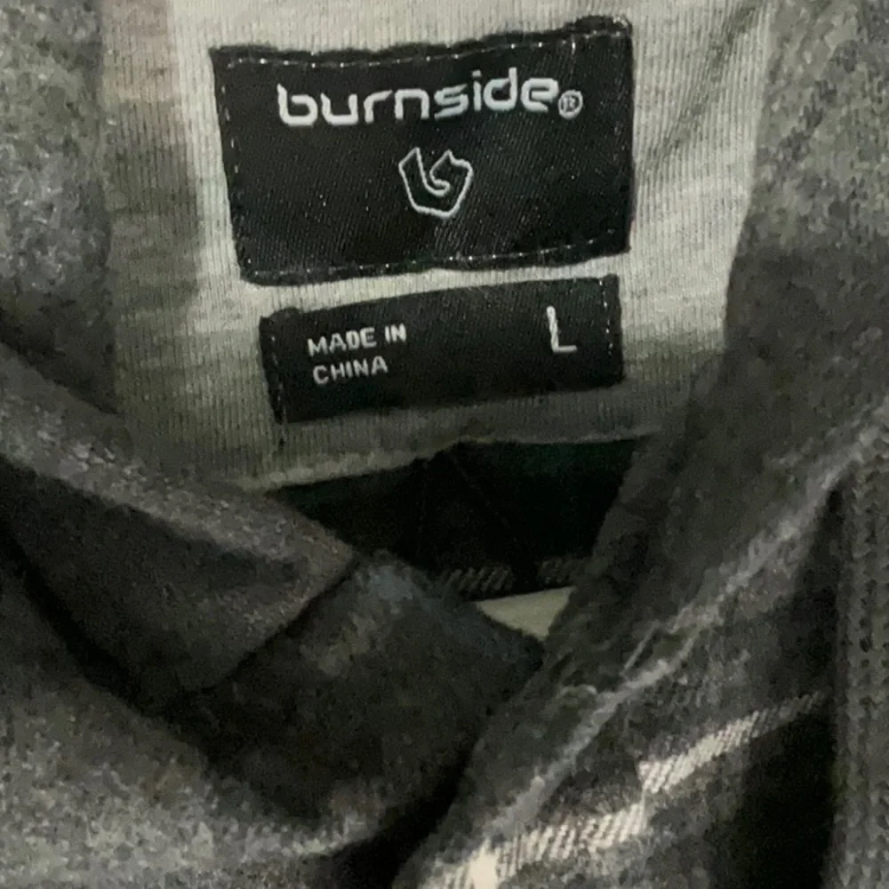 Burnside Charcoal Plaid Hooded Shirt Jacket - Picture 5 of 6